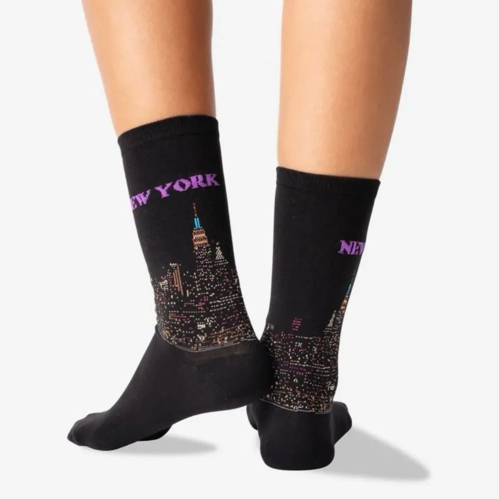 🆕 2 Pair Eggs Avocado Toast Socks & New York City Skyline Graphic Novelty Socks